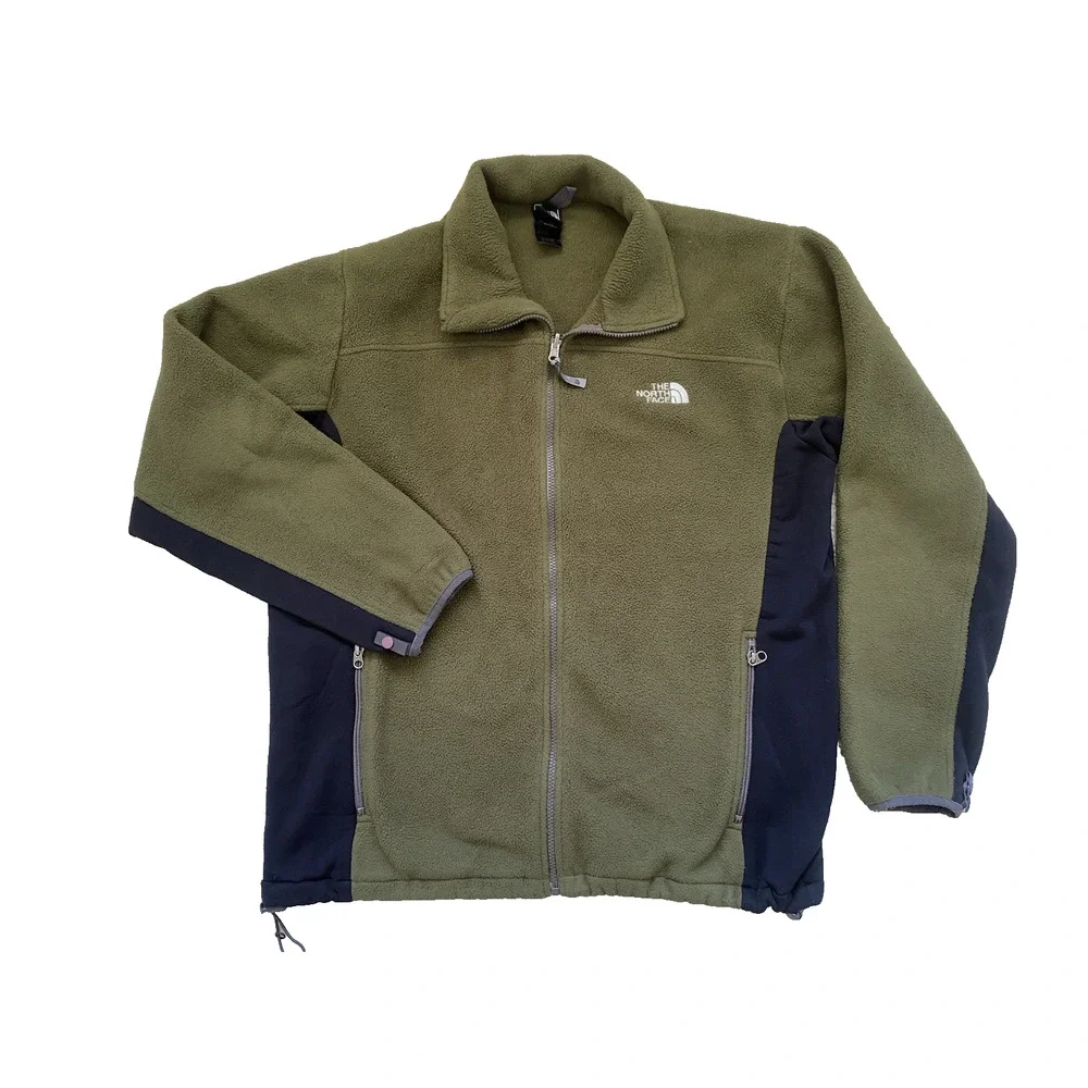 Vtg The North Face Fleece Jacket Men’s XL Green Black Gorpcore Outdoors‎ Hiking
